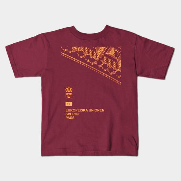 Sweden passport Kids T-Shirt by Travellers